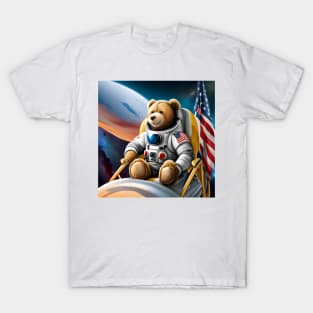 Teddy in a Space suit on the Moon T-Shirt